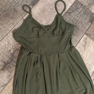 Cider Olive Green Pant Spaghetti Strap Jumpsuit New